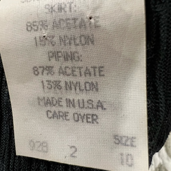 Leslie Fay Black Mini Dress with Sheer Sequin Sleeves - Picture 6 of 9